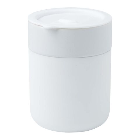 Gobelet en céramique Java de 330 ml avec revêtement en silicone et couvercle en plastique Standard | Blanc | sans marquage | non disponible | non disponible