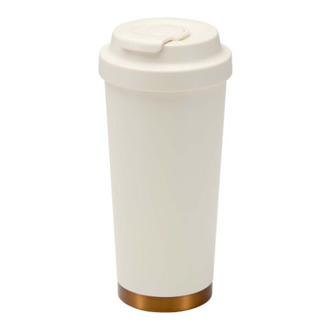 Gobelet isotherme à double paroi en acier inoxydable recyclé RCS Hampton, 480 ml Crème