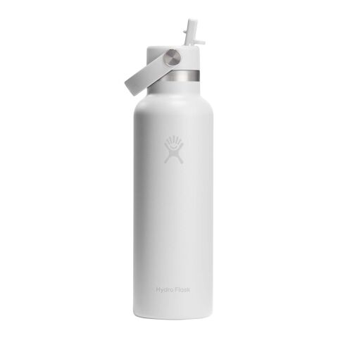 Gourde Hydro Flask à goulot standard, 621 ml, en acier inoxydable isotherme Blanc