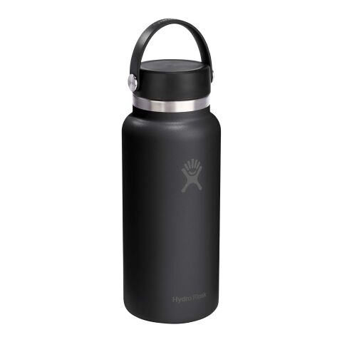 Gourde isotherme en acier inoxydable Hydro Flask à large goulot, 946 ml Noir