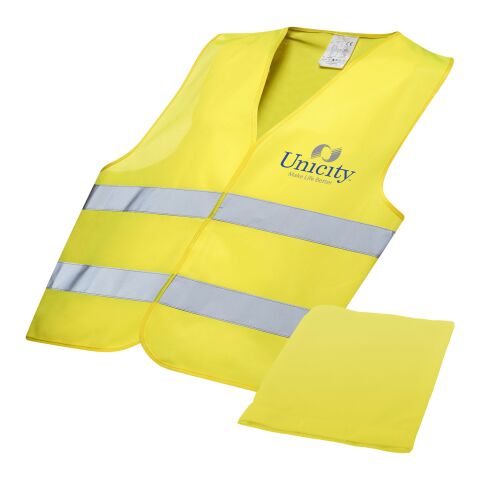 Gilet de sécurité professionnel dans pochette Standard | Jaune néon | sans marquage | non disponible | non disponible | non disponible