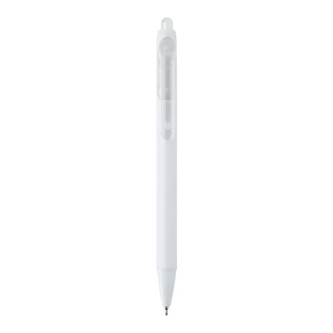 Stylo bille Glen avec double injection recyclé RCS (encre bleue) blanc