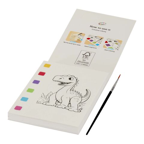 Livre de coloriage Quell et set de crayons pinceaux à eau blanc