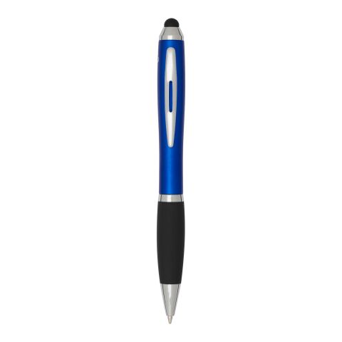 Stylo bille à stylet en plastique recyclé RCS avec corps coloré et grip noir (encre bleue) Nash Standard | Bleu royal | sans marquage | non disponible | non disponible