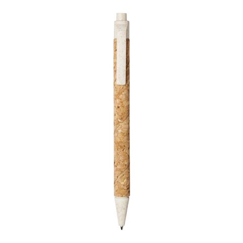 Stylo bille Midar en liège et paille de blé Naturel-Crème