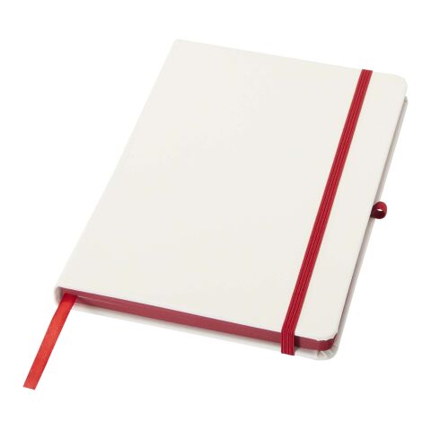 Carnet à couverture rigide Spectrum A5 avec bords colorés Rouge