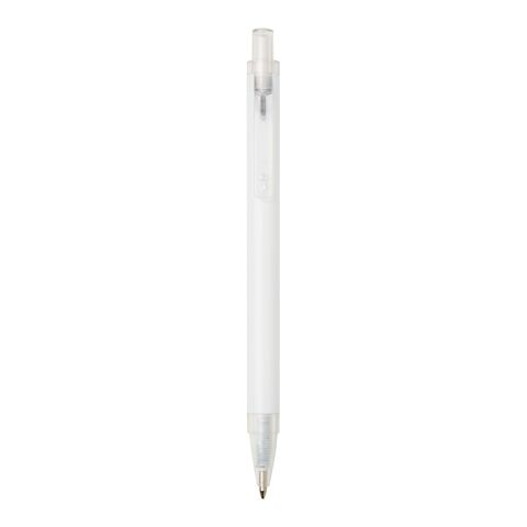 Stylo à bille Spectrum en aluminium recyclé (encre bleue) blanc