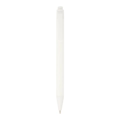 Stylo bille Chartik monochromatique en papier recyclé avec finition mate Standard | Blanc | sans marquage | non disponible | non disponible