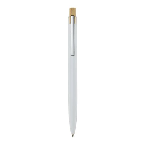 Stylo bille en aluminium recyclé Nooshin Standard | blanc | sans marquage | non disponible | non disponible