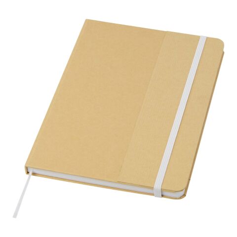 Carnet à couverture rigide A5 Nelida en carton recyclé Standard | Blanc | sans marquage | non disponible | non disponible