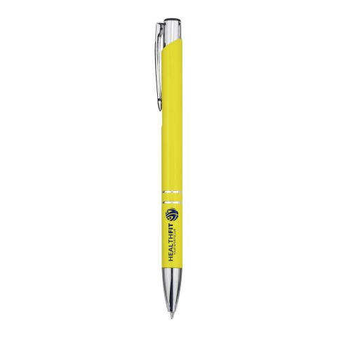 Stylo bille en aluminium recyclé Moneta (encre bleue) Standard | Jaune | sans marquage | non disponible | non disponible