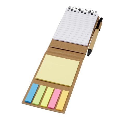Bloc-notes autocollant avec stylo bille Flipper (encre noire) Standard | Naturel | sans marquage | non disponible | non disponible