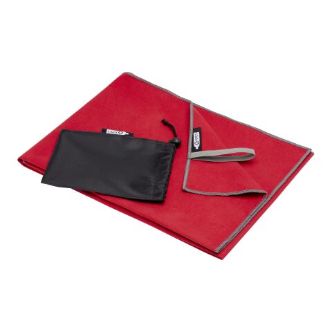 Serviette Pieter certifiée GRS ultra-légère et à séchage rapide 50 x 100 cm Standard | Rouge | sans marquage | non disponible | non disponible | non disponible