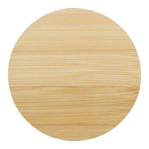 Tasse en verre Lenora de 250&nbsp;ml avec couvercle en bambou Standard | Blanc | sans marquage | non disponible | non disponible