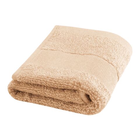 Serviette de bain Sophia de 30 x 50&nbsp;cm en coton de 450&nbsp;g/m² Beige | sans marquage | non disponible | non disponible | non disponible