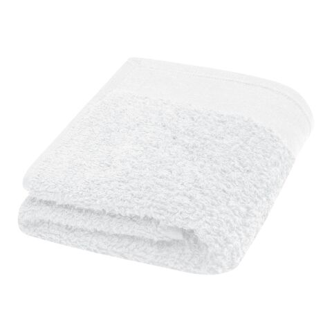 Serviette de bain en coton 550 g/m² 30x50 cm Chloe blanc | sans marquage | non disponible | non disponible | non disponible