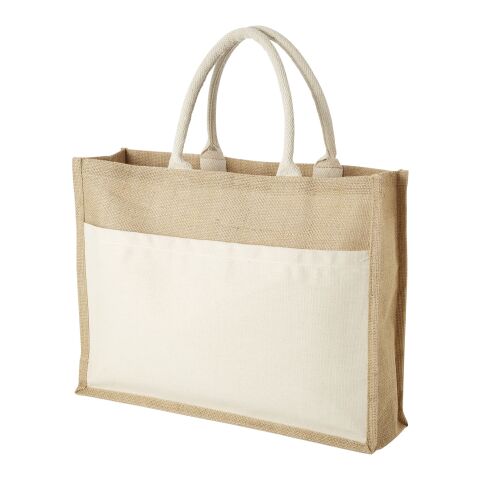 Sac shopping jute Mumbay Prioritaire | Naturel-Naturel | Sérigraphie 1 couleur | front | 300 mm x 150 mm | non disponible
