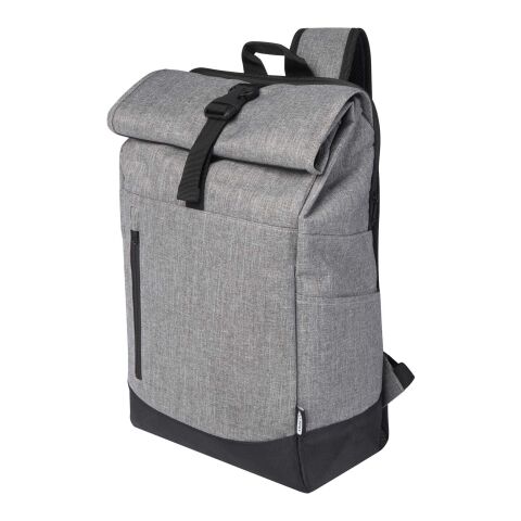 Sac à dos Hoss avec rabat enroulable pour ordinateur portable de 15,6&quot; Standard | Gris-Noir | sans marquage | non disponible | non disponible | non disponible