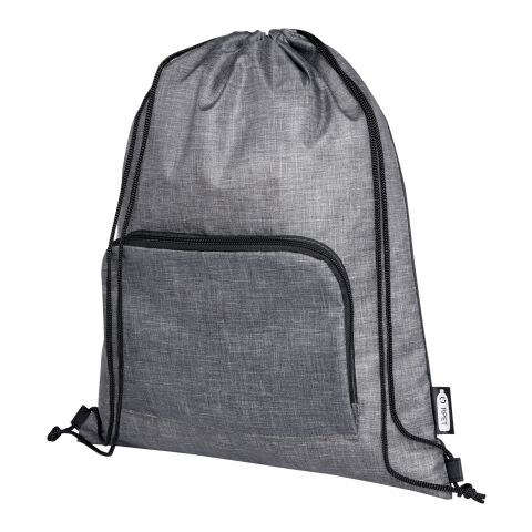 Sac pliable 7 L recyclé avec cordon de serrage Ash Standard | Gris-Noir | sans marquage | non disponible | non disponible | non disponible