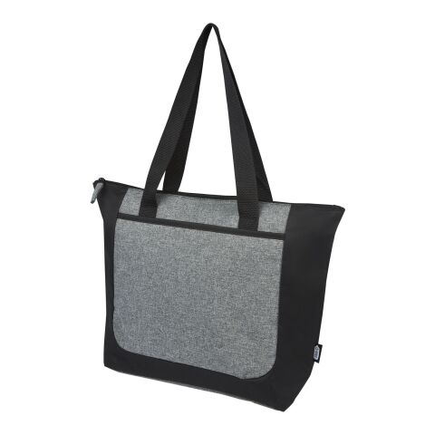 Sac shopping Reclaim recyclé GRS bicolore à fermeture éclair de 15 L Standard | Noir-Gris | sans marquage | non disponible | non disponible | non disponible