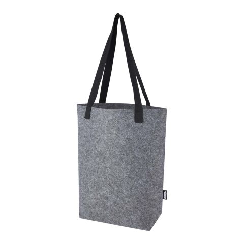 Sac shopping Felta avec large fond de 12 L en feutre recyclé certifié GRS Standard | Gris | sans marquage | non disponible | non disponible | non disponible