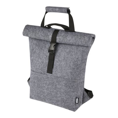 Sacoche dessus enroulable Felta de 13&nbsp;L en feutre recyclé certifié GRS Standard | Gris | sans marquage | non disponible | non disponible | non disponible