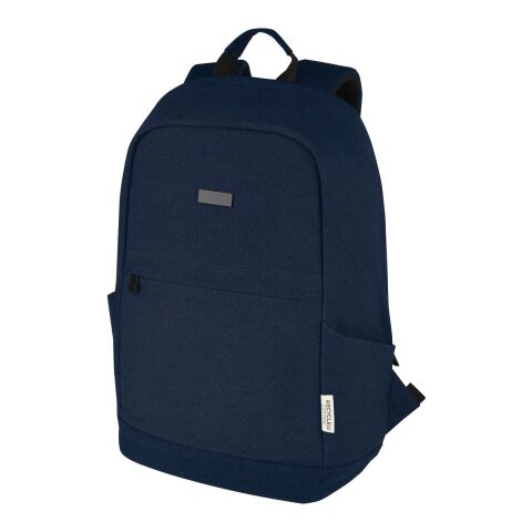 Sac à dos anti-vol pour ordinateur portable Joey de 18&nbsp;L en toile recyclée GRS 15,6&nbsp;pouces Standard | Marine | sans marquage | non disponible | non disponible | non disponible
