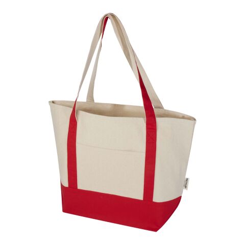 Sac shopping Sam en coton recyclé GRS 320 g/m² Standard | Rouge-Naturel | sans marquage | non disponible | non disponible | non disponible