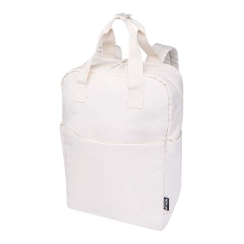 Sac à dos de voyage pour ordinateur portable Trip 14” Aware™ de 9 L en matériaux recyclés Standard | Ivoire | sans marquage | non disponible | non disponible | non disponible
