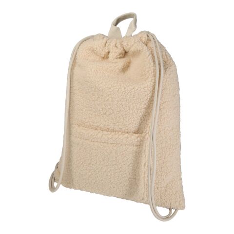 Sac à dos avec cordon sherpa recyclé GRS de 9 L Bear Naturel | sans marquage | non disponible | non disponible