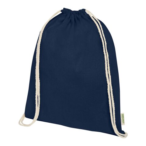Sac refermable à cordon Odisha de 5&nbsp;L bio certifié OCS 140&nbsp;g/m² Standard | Marine | sans marquage | non disponible | non disponible | non disponible