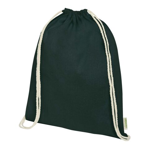 Sac refermable à cordon Odisha de 5&nbsp;L bio certifié OCS 140&nbsp;g/m² Vert foncé