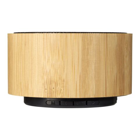 Haut-parleur Bluetooth® en bambou Cosmos Standard | Naturel-Noir | sans marquage | non disponible | non disponible