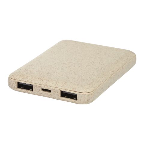 Batterie de secours Asama de 5 000 mAh en paille de blé Standard | Beige | sans marquage | non disponible | non disponible