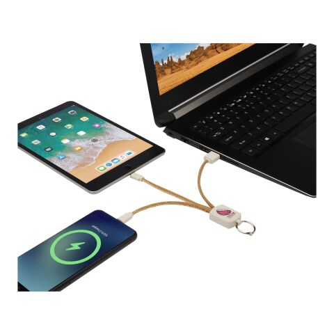 Câble de charge 3-en-1 Bates en paille de blé et liège Standard | Naturel | sans marquage | non disponible | non disponible