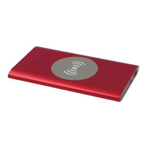 Batterie de secours sans fil en aluminium recyclé Juice type-C de 4 000 mAh Standard | Rouge | sans marquage | non disponible | non disponible