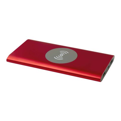 Batterie de secours sans fil en aluminium recyclé Juice type-C de 8 000 mAh Standard | Rouge | sans marquage | non disponible | non disponible