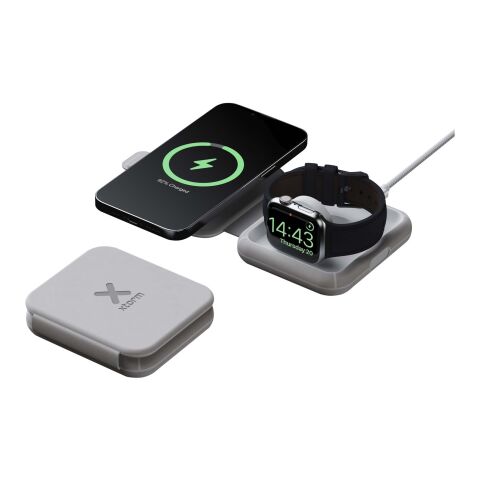 Chargeur de voyage Xtorm XWF21 sans fil 2-en-1 pliable de 15 W Standard | Gris | sans marquage | non disponible | non disponible