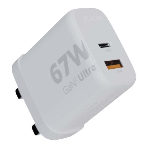 Chargeur mural Xtorm XEC067G GaN² Ultra de 67 W - Prise britannique Standard | Blanc | sans marquage | non disponible | non disponible