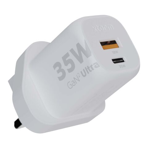 Chargeur mural Xtorm XEC035 GaN² Ultra de 35 W - Prise britannique Standard | Blanc | sans marquage | non disponible | non disponible