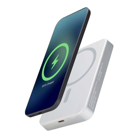 Batterie externe magnétique Avis 10 000 mAh en aluminium recyclé RCS Argent