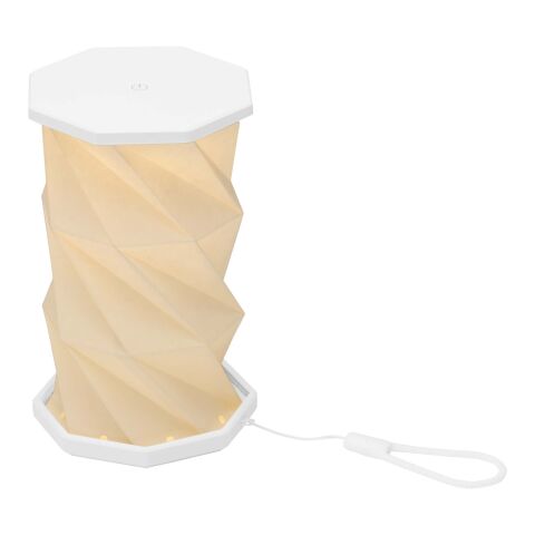 Lampe de table pliable Celestia en plastique recyclé blanc