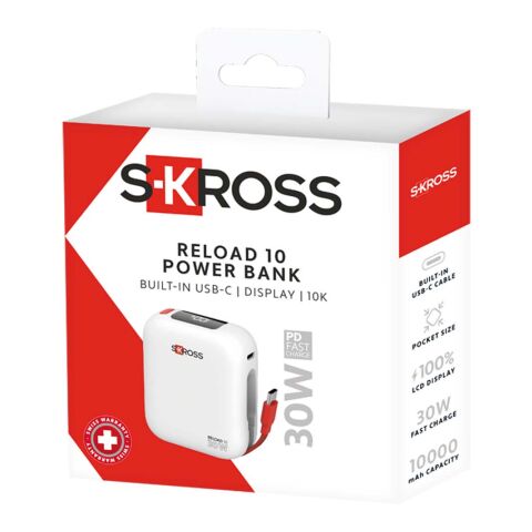 Batterie externe SKROSS® Reload 10 000 mAh Translucide