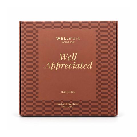Coffret cadeau Wellmark Quite Rebellion comprenant un savon pour les mains de 70 ml et une lotion pour les mains de 70 ml Marron