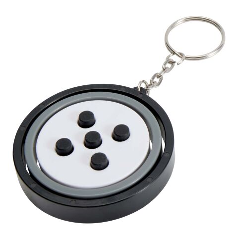 Porte-clés fidget gyroscope en plastique recyclé Spinx Standard | Noir | sans marquage | non disponible | non disponible