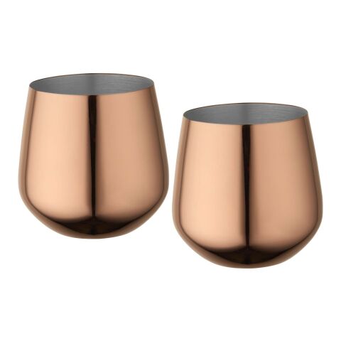 Lot de tasses en acier inoxydable Cascade 540 ml Or rose