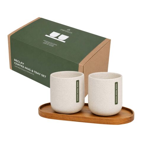 Ensemble Originalhome composé d'un plateau ovale en bois et d'un mug en céramique de 150 ml Bois