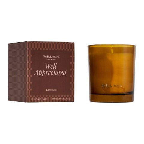 Bougie parfumée Wellmark Quiet Rebellion de 210 g Marron