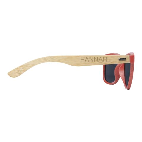 Lunettes de soleil Sun Ray en bambou Standard | Rouge | sans marquage | non disponible | non disponible