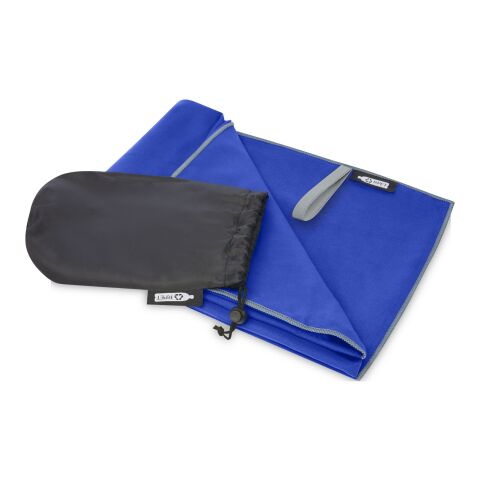 Serviette Pieter ultra-légère à séchage rapide fabriquée en PET recyclé Standard | Bleu process | sans marquage | non disponible | non disponible | non disponible
